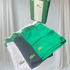Lacoste Men's Boxer Briefs Set - Green, Black, White